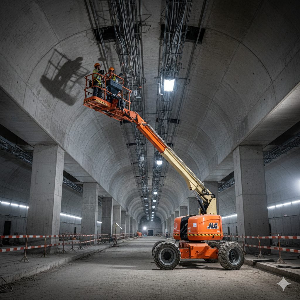 Boom lift working at height in Gurgaon